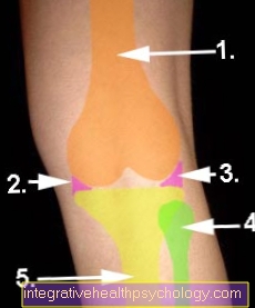 bol ispod koljena tijekom produženja zgloba koljena